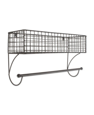 Design Imports Large Farmhouse Towel Rack In Gray
