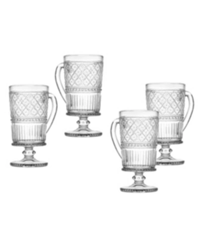 Godinger Claro Clear Set Of 4 Footed Mug