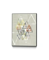 Giant Art 24" X 18" Stamped Triangles Ii Art Block Framed Canvas In Tan