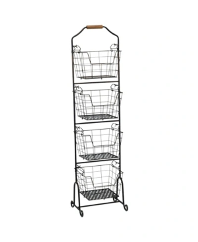 Mikasa Ferme 4 Tier Market Basket In Black