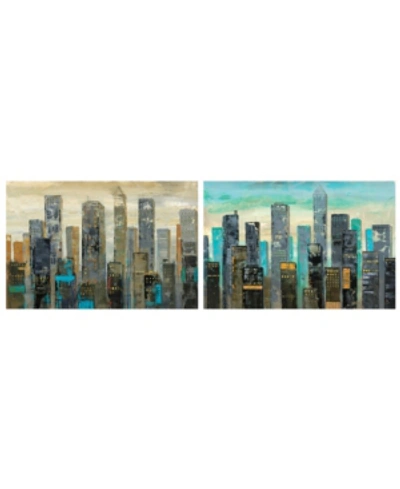 Empire Art Direct Urban Lights I Ii Frameless Free Floating Tempered Glass Panel Graphic Wall Art, 48" X 32" X 0.2" In Multi