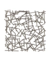 Cosmoliving Large Contemporary Style Abstract Art Square Metal Wall Decor Sculpture In Silver-tone