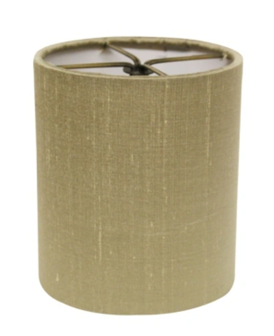 Cloth & Wire Cloth&wire Slant Bell Softback Lampshade With Bulb Clip In Gold
