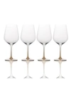 MIKASA GIANNA OMBRE AMBER RED WINE GLASSES, SET OF 4