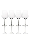 Mikasa Gianna Ombre Smoke White Wine Glasses, Set Of 4 In Gray