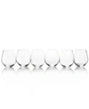 MIKASA GIANNA STEMLESS WINE GLASSES, SET OF 6