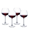 Villeroy & Boch Purismo Bar Set Of 4 Red Wine Glasses In Clear