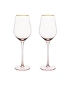 TWINE ROSE CRYSTAL WHITE WINE GLASS, SET OF 2
