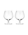 VISKI CRYSTAL WINGBACK COGNAC GLASSES, SET OF 2, 17 OZ