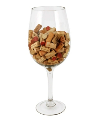 True Big Bordeaux Glass Cork Holder In Clear