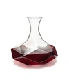 VISKI RAYE FACETED WINE DECANTER, 64 OZ