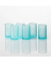 Fortessa Jupiter 6-piece Iced Beverage Glass Set In Aqua