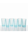 Fortessa Malcolm Ice Beverage Glasses, Set Of 6 In Aqua