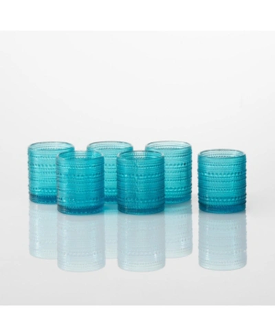 Fortessa Jupiter Double Old Fashioned Glasses, Set Of 6 In Turquoise