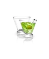 Joyjolt Aqua Vitae Off Base Octagon Martini Glasses, Set Of 2 In Clear