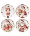 Certified International Christmas Story 4 Piece Dessert Plate In Open White