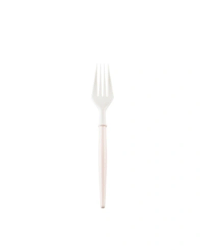 Sophistiplate Cocktail Fork Handle, Pack Of 40 In Blush
