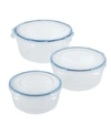 LOCK N LOCK EASY ESSENTIALS 6-PC. NESTED BOWL FOOD STORAGE SET