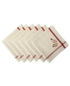 DESIGN IMPORTS EMBROIDERED FALL LEAVES CORNER WITH BORDER NAPKIN, SET OF 6