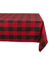 Design Imports Buffalo Check Tablecloth 52" X 52" In Red