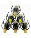 Twine Wine Shrine 6 Bottle Metal Wine Rack In Silver