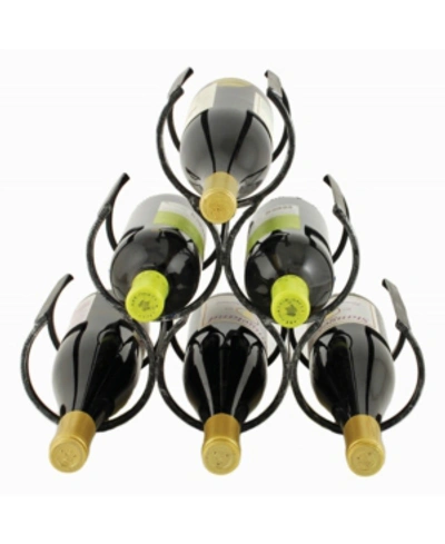 Twine Wine Shrine Metal Bottle Holder In Silver