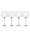 Lenox Holiday Gold 4pc Balloon Glass Set In Clear And No Color