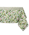Design Imports Boughs Of Holly Print Tablecloth 52" X 52" In Green