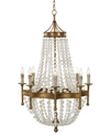 CARRIAGE & CO. FROSTED CRYSTAL BEAD CHANDELIER