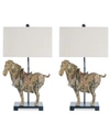 CARRIAGE & CO. SOUTHERN LIVING DYNASTY HORSE TABLE LAMP PAIR