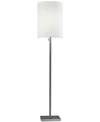 Adesso Liam Floor Lamp In Brushed Steel
