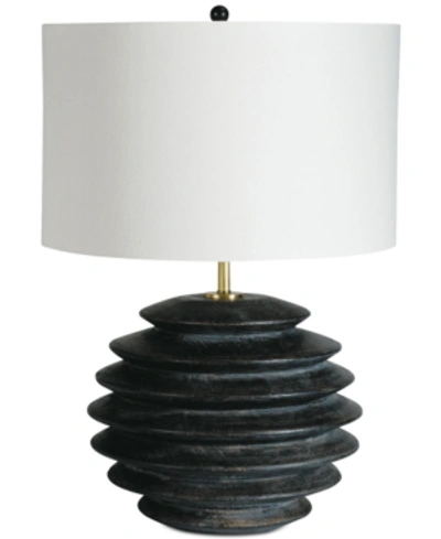 Carriage & Co. Accordian Round Table Lamp In Dark Brown