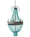 CARRIAGE & CO. BEADED TURQUOISE CHANDELIER
