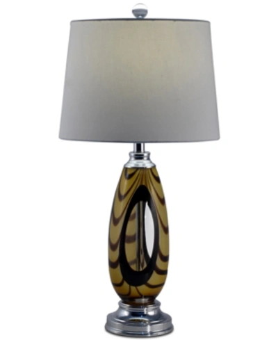 Dale Tiffany Art Glass Table Lamp In Chrome