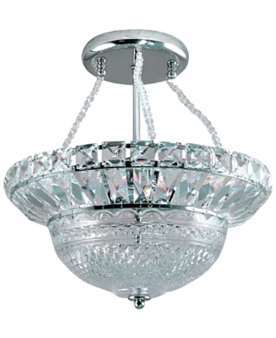 Dale Tiffany Crystal Hill Semi Flushmount In Silver