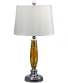Dale Tiffany Glossy Amber Ii Table Lamp In Chrome