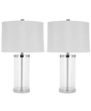 Safavieh Set Of 2 Jeanie Glass Table Lamps In Clear