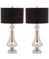 Safavieh Set Of 2 Mercury Crackle Table Lamps In Chrome