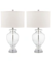 SAFAVIEH SET OF 2 GLASS TABLE LAMPS