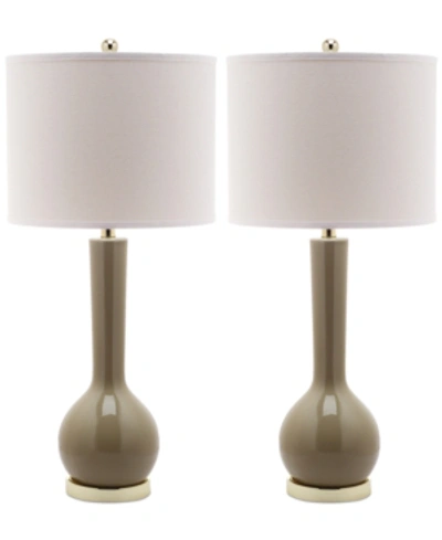Safavieh Set Of 2 Mae Table Lamps In Taupe