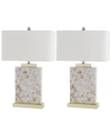 SAFAVIEH SET OF 2 TROY SHELL TABLE LAMPS