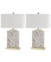 Safavieh Set Of 2 Troy Shell Table Lamps In Multi