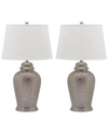 Safavieh Set Of 2 Metallica Ginger Jar Ceramic Table Lamps In Silver