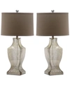 Safavieh Glass Bottom Set Of 2 Table Lamps In Bronze