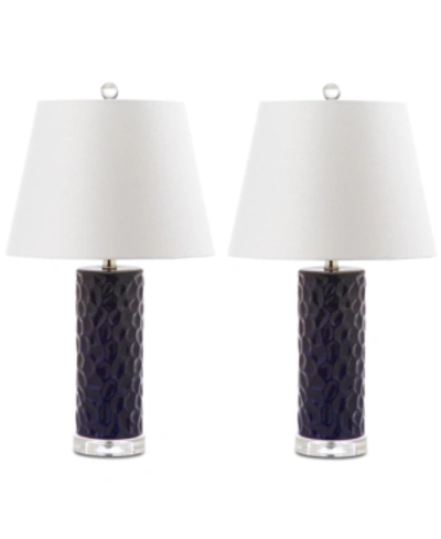 Safavieh Dixon Set Of 2 Table Lamps In Navy