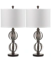 SAFAVIEH SET OF 2 CALISTA DOUBLE SPHERE TABLE LAMPS