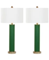 Safavieh Set Of 2 Ollie Table Lamps In Green