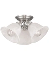 Livex Essex 3- Light Brushed Nickel Flush Mount In Brushed Nickel