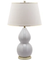 Safavieh Jill Double Gourd Ceramic Table Lamp In White
