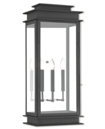 Livex Princeton 3-light Lantern In Black